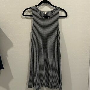 Madewell striped one piece knee length casual dress (small)